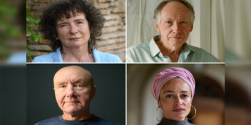 Jeanette Winterson, Ian McEwan, Zadie Smith and Irvine Welsh. (Image credit: Getty and the Guardian)