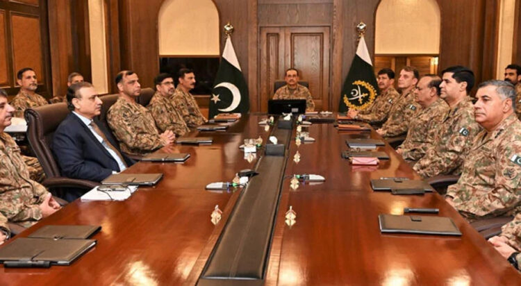 Chief of Army Staff (COAS) General Syed Asim Munir presided over a Special Corps Commanders’ Conference (CCC) at the General Headquarters (GHQ) in Rawalpindi on May 2, 2025.
(ISPR)