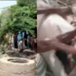 Baby thrown into manhole