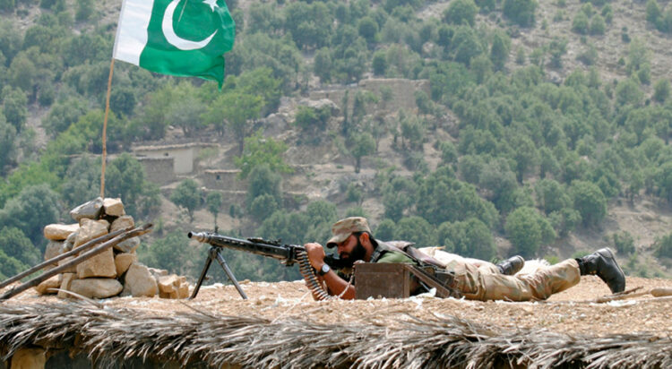 Pakistan Army soldier on Line of Control in AJK. (AP/File)