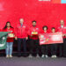 Asma Fatima and Inaya Khan, accompanied by their teacher Gohar Khursheed, were presented with the first-place award by Turkish President Recep Tayyip Erdoğan at Teknofest TRNC 2025. — Pak-Turk Maarif International