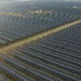 An aerial view of the Quaid e Azam Solar Power Park in Bahawalpur in Pakistan.