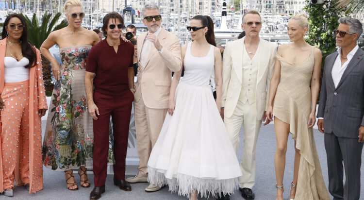 The cast and director of "Mission: Impossible – The Final Reckoning" (Photo by Joel C Ryan/Invision/AP)