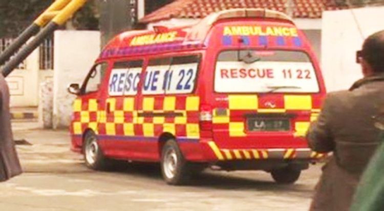 A Rescue 1122 ambulance is seen in this file photo.