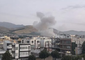 This handout photo released by the IRGC’s official Sepah News Telegram channel shows smoke billowing from a site bombed by Israel in Tehran early on June 13, 2025 [Sepah News/AFP]