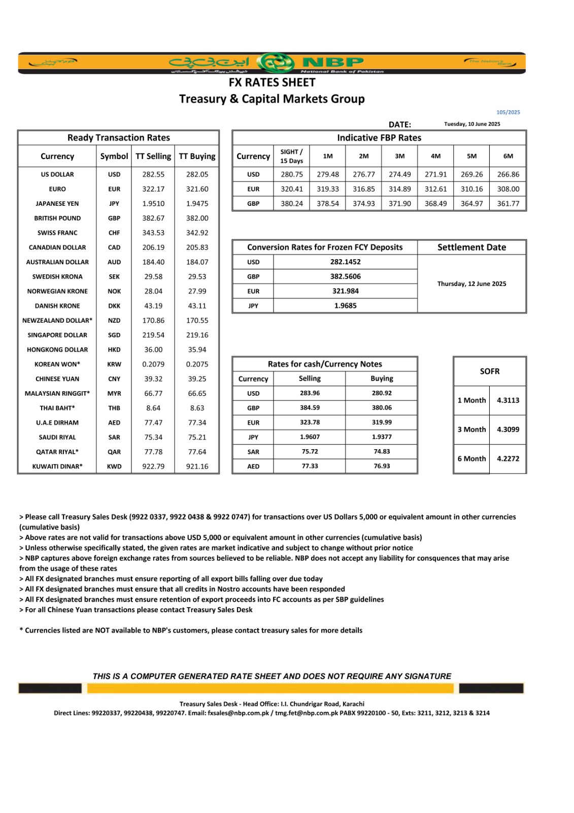 Foreign Currency Rates