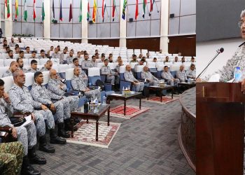CHIEF OF THE NAVAL STAFF ADMIRAL NAVEED ASHRAF ADDRESSES PARTICIPANTS OF 54th PN STAFF COURSE AT PN WAR COLLEGE LAHORE (Image: Provided)