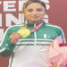 Sybil Sohail with her gold medal at the Asian Weightlifting Masters Championship in Doha on May 30. Photo Courtesy: TWINKLE SOHAIL