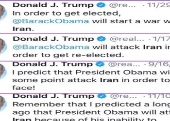 Trump was particularly critical of President Barack Obama, once alleging that Obama would initiate a war with Iran to secure reelection.