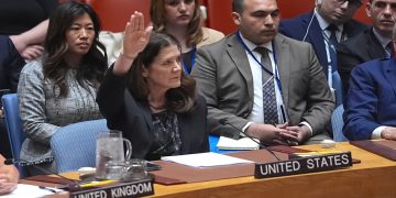 The US again vetoes a UN security council resolution calling an 'immediate, unconditional and permanent ceasefire' between Israel and Hamas. Photograph: Anadolu/Getty Images