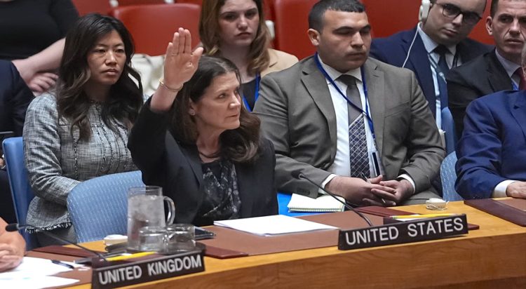 The US again vetoes a UN security council resolution calling an 'immediate, unconditional and permanent ceasefire' between Israel and Hamas. Photograph: Anadolu/Getty Images