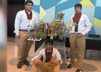 Representing Pakistan, Ibrahim Usman Ajmal, Muhammad Ahmad Zulfiqar, and Hussain Aslam Bhindar won a total of 92 medals and 11 trophies. (Image: Geo News)