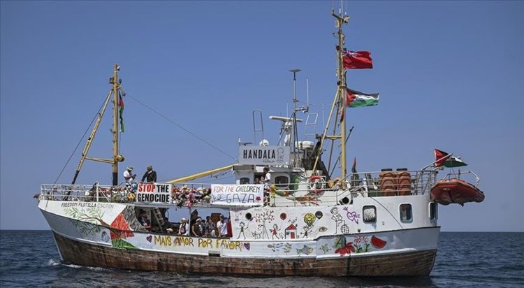 The ship’s interception comes as Israel faces mounting international criticism over the worsening humanitarian situation in Gaza
(Image: aa.com.tr)