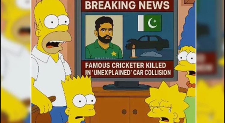 The claim that The Simpsons predicted the sudden death of a Pakistani cricketer in a car accident—is entirely false and misleading.