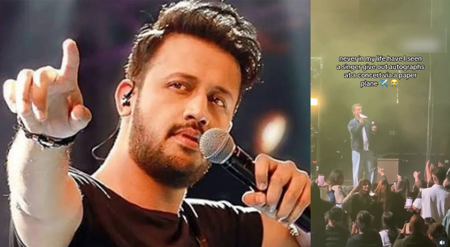 Atif Aslam’s viral moment: Autograph turned into paper airplane at ...