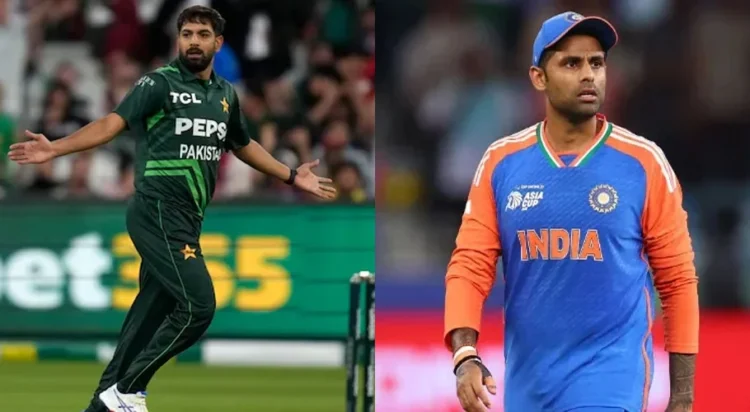 Haris Rauf and Indian captain Suryakumar Yadav (File Photo)