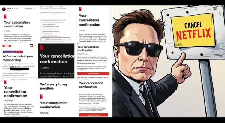 Elon Musk demands Cancel Netflix