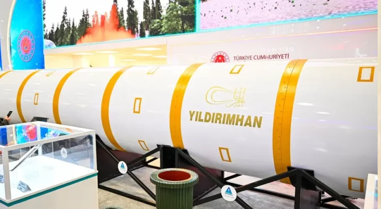 Türkiye on Tuesday unveiled its first intercontinental ballistic missile (ICBM) Yıldırımhan (AA Photo)