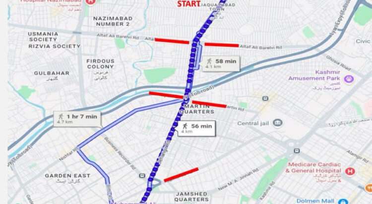 According to the traffic police, special traffic measures have been put in place under the directives of SSP Traffic Central District, Dr. Qamar Rizvi, to ensure smooth traffic flow and public safety during the procession.