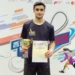 Muhammad Umair Arif poses with his first runner-up trophy at The Jessica Company Hong Kong Junior Squash Open 2025. PHOTO COURTESY: BARD