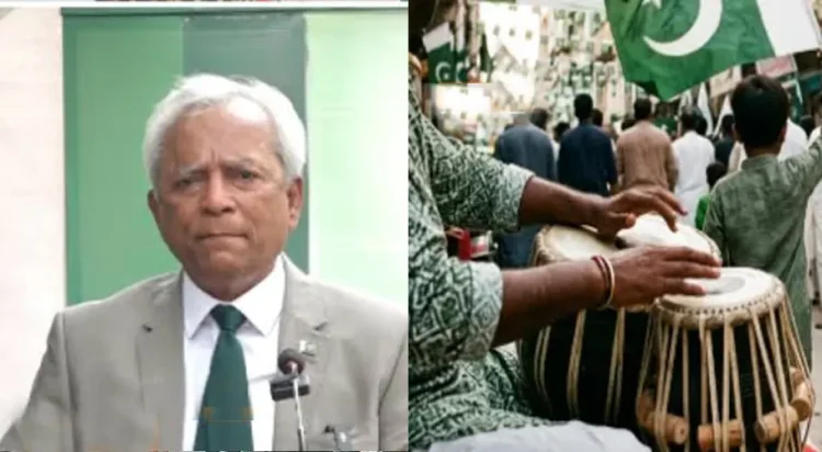 During his address, the governor questioned the presence of dancing and music at the event and was heard asking, “Did the Mirasis create Pakistan?”