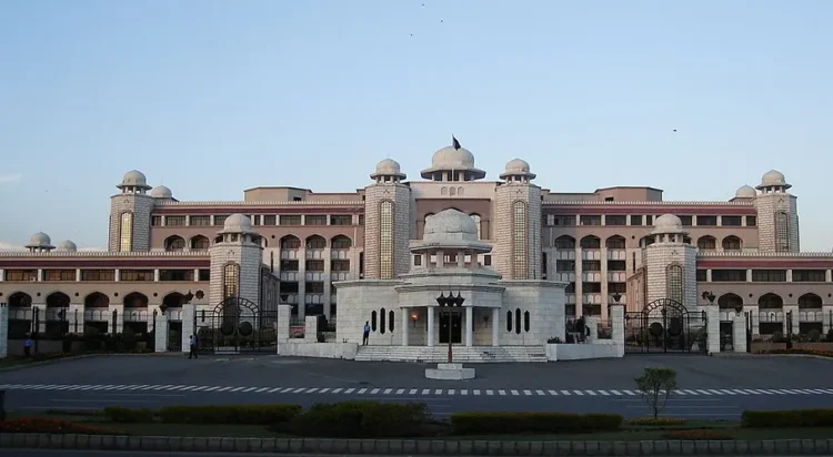 A view of Pakistan Secretariat in Islamabad on Constitution Avenue.